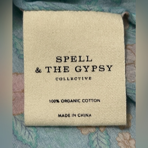 Spell Love Story Blouse in Sky Blue size S Excellent Condition - Picture 8 of 9